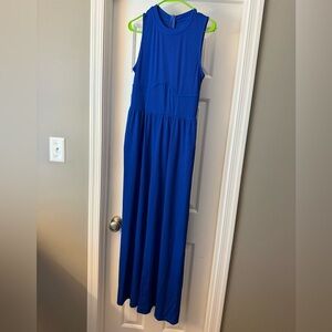 Elegant Blue Sleeveless Jumpsuit